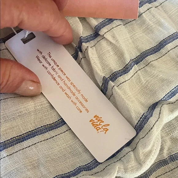 Pilyq High Waist Blue and White Plaid Shorts - Picture 4 of 8